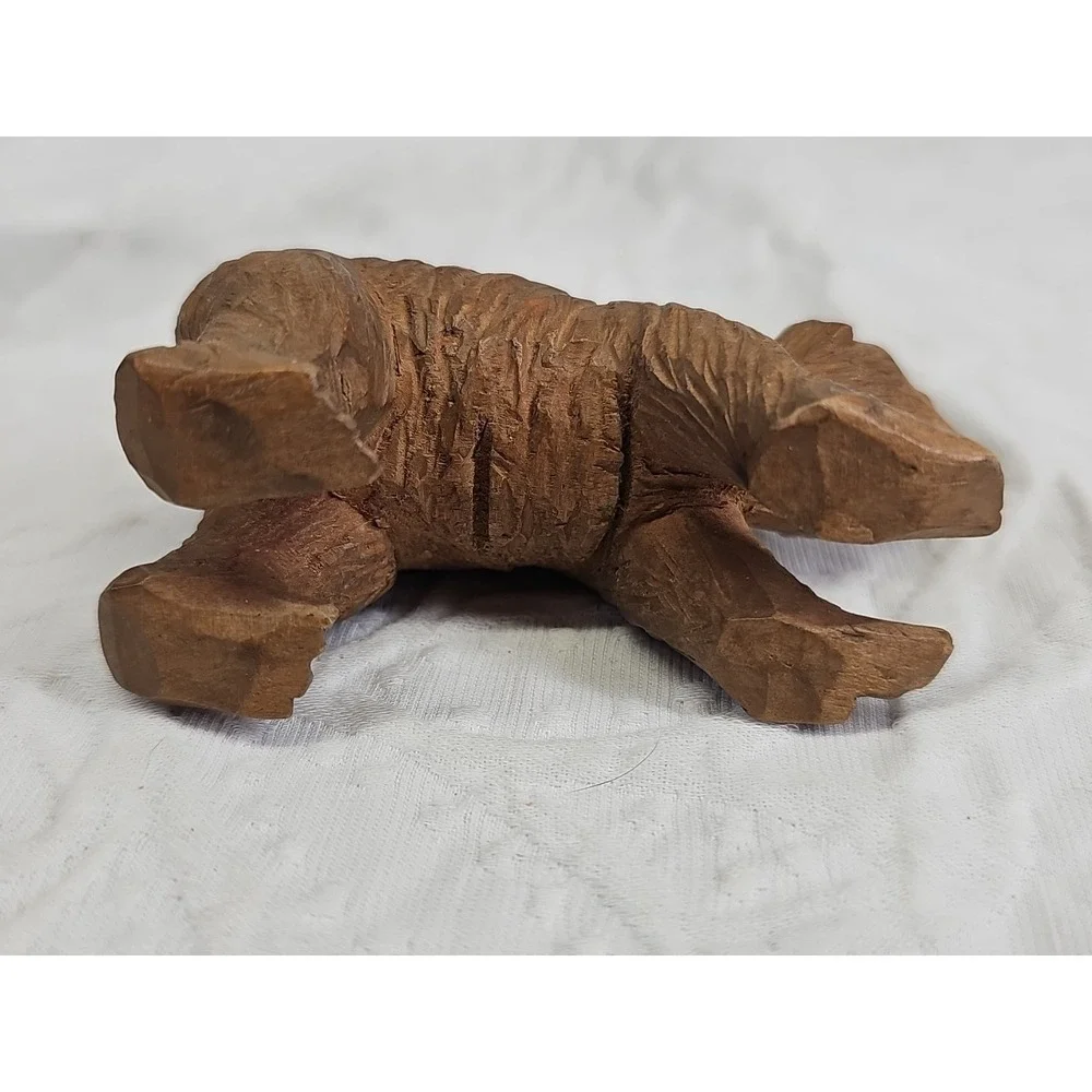 Set Of 4 Black Forest Items 2 Bears,  Figure And Sewing Item Holder Rare Vintage